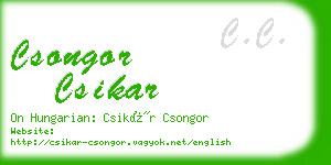 csongor csikar business card